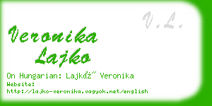 veronika lajko business card